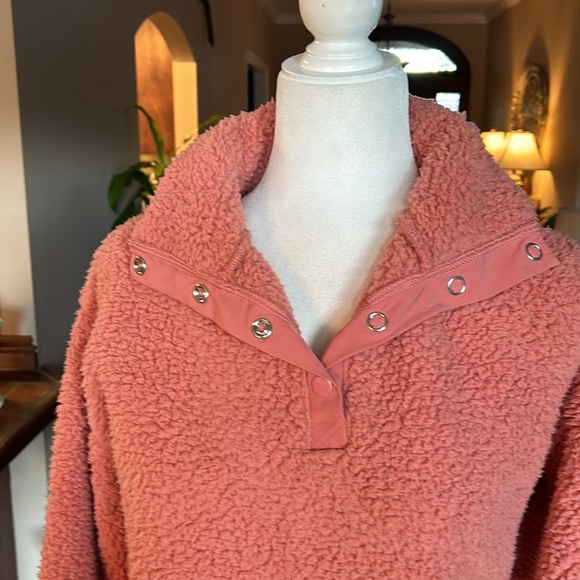 SO Long Sleeve Quarter Snap Sherpa Pullover szXS - Picture 4 of 14